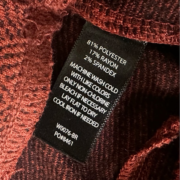 Betabrand dark orange patterned dress pant yoga pants - Picture 4 of 5